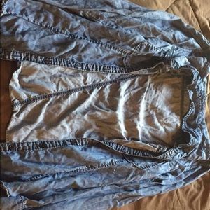 Blue, fake denim cardigan